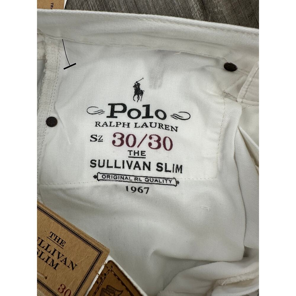 Polo Ralph Lauren Sullivan Slim Pony AOP Stitched Jean in White NWT 30x30 - Picture 8 of 10